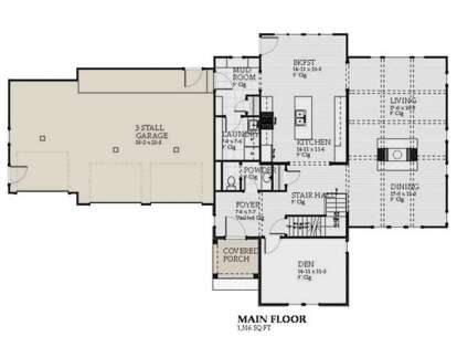 Main Floor for House Plan #1637-00145