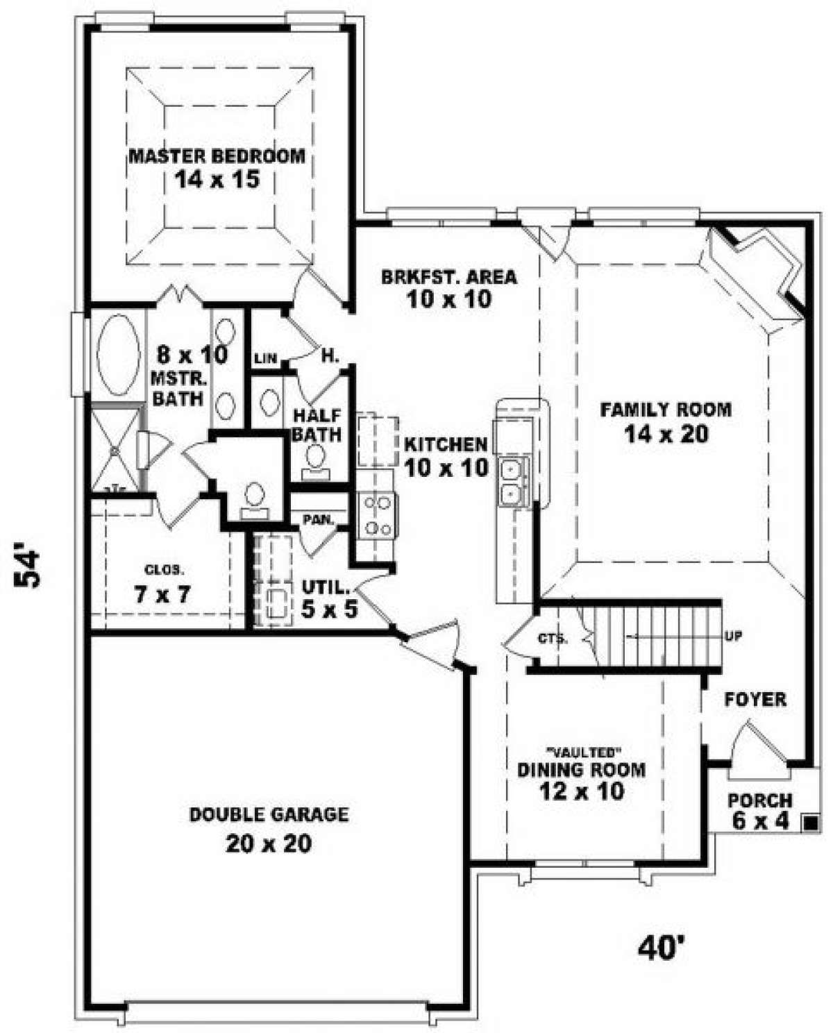 First Floor for House Plan #053-00208
