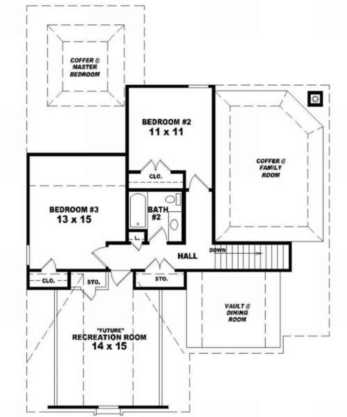 Second Floor for House Plan #053-00208