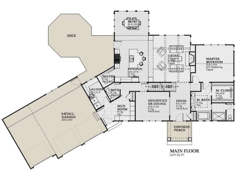 House Plan House Plan #24120 Drawing 1