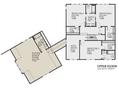 Second Floor for House Plan #1637-00148