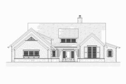 Lake Front House Plan #1637-00150 Elevation Photo