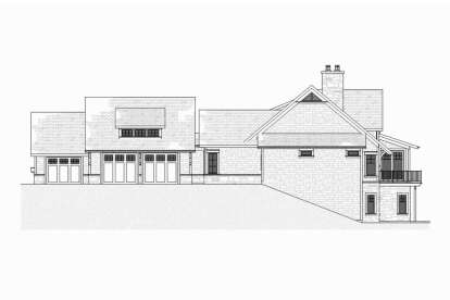 Lake Front House Plan #1637-00150 Elevation Photo