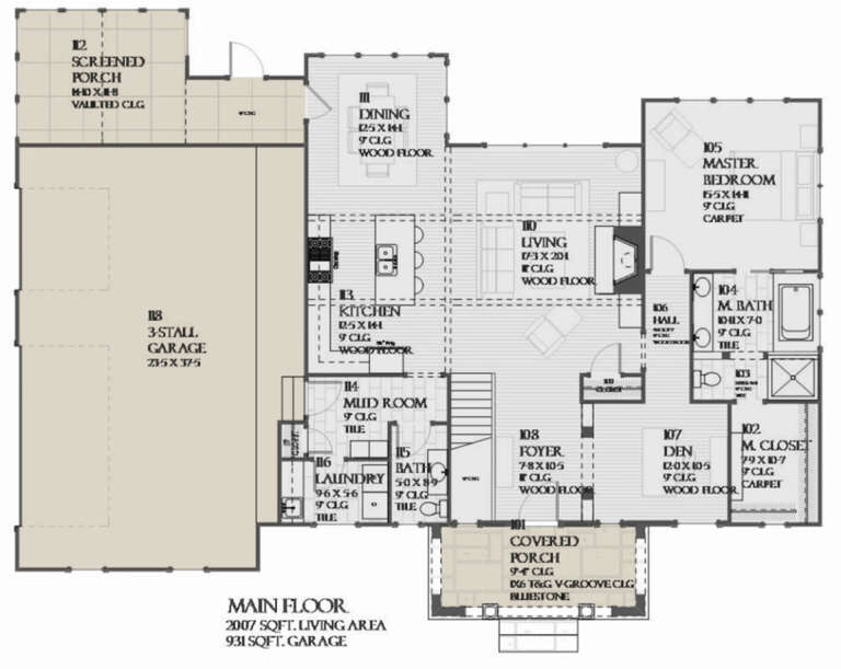 House Plan House Plan #24124 Drawing 1