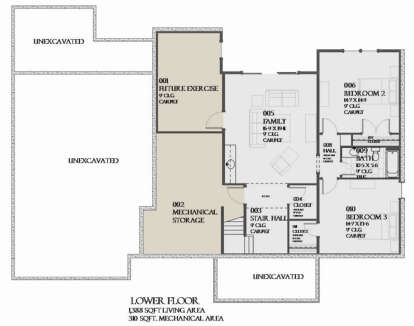 Basement for House Plan #1637-00151