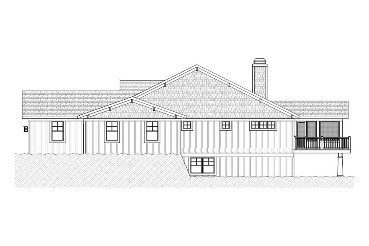 Ranch House Plan #1637-00153 Elevation Photo