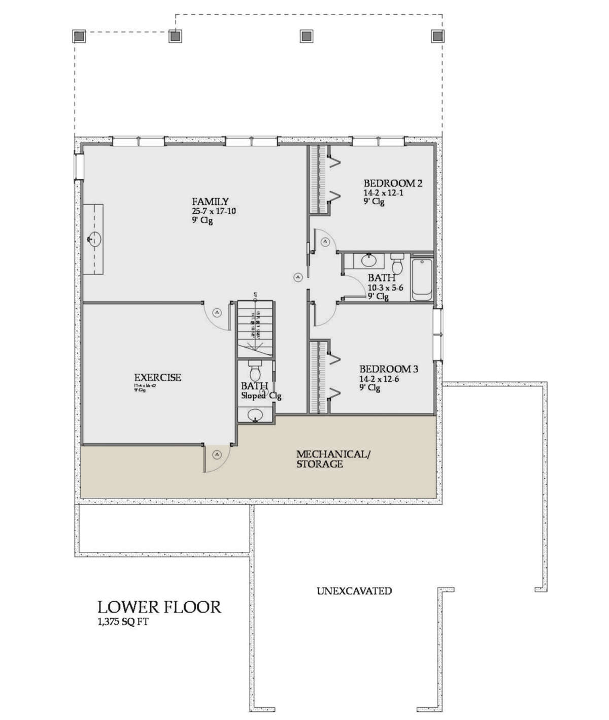 Basement for House Plan #1637-00153