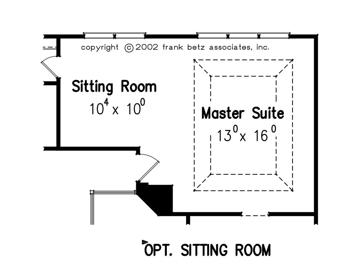 Optional Sitting Room for House Plan #8594-00433