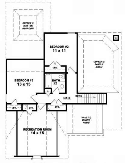 Second Floor for House Plan #053-00209