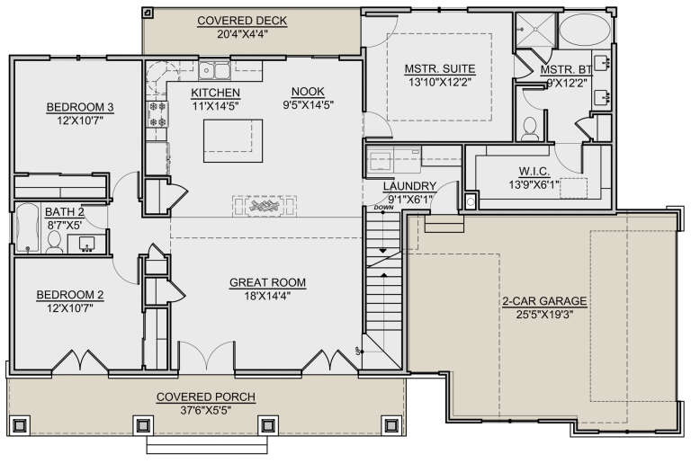 House Plan House Plan #24130 Drawing 1