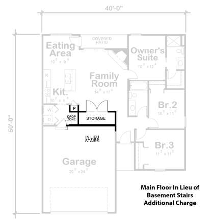 Alternate Main Floor Layout for House Plan #402-01625