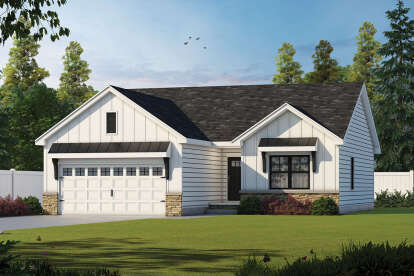 Ranch House Plan #402-01626 Elevation Photo