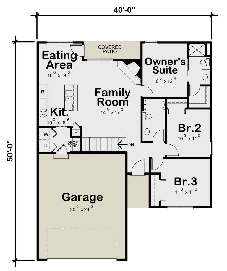 House Plan House Plan #24134 Drawing 1