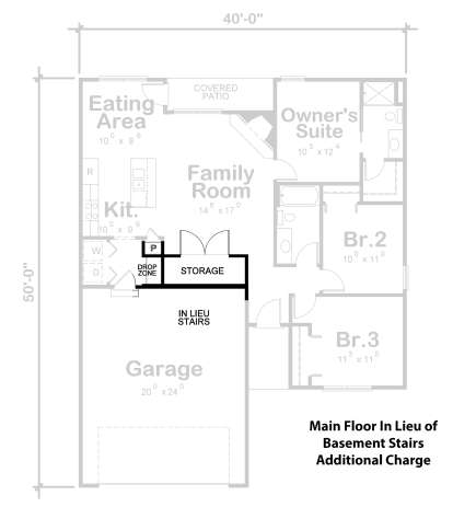 Alternate Main Floor Layout for House Plan #402-01626