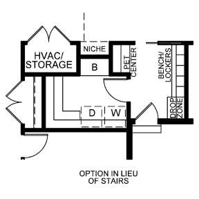 Main Floor w/o Basement Stairs for House Plan #402-01627