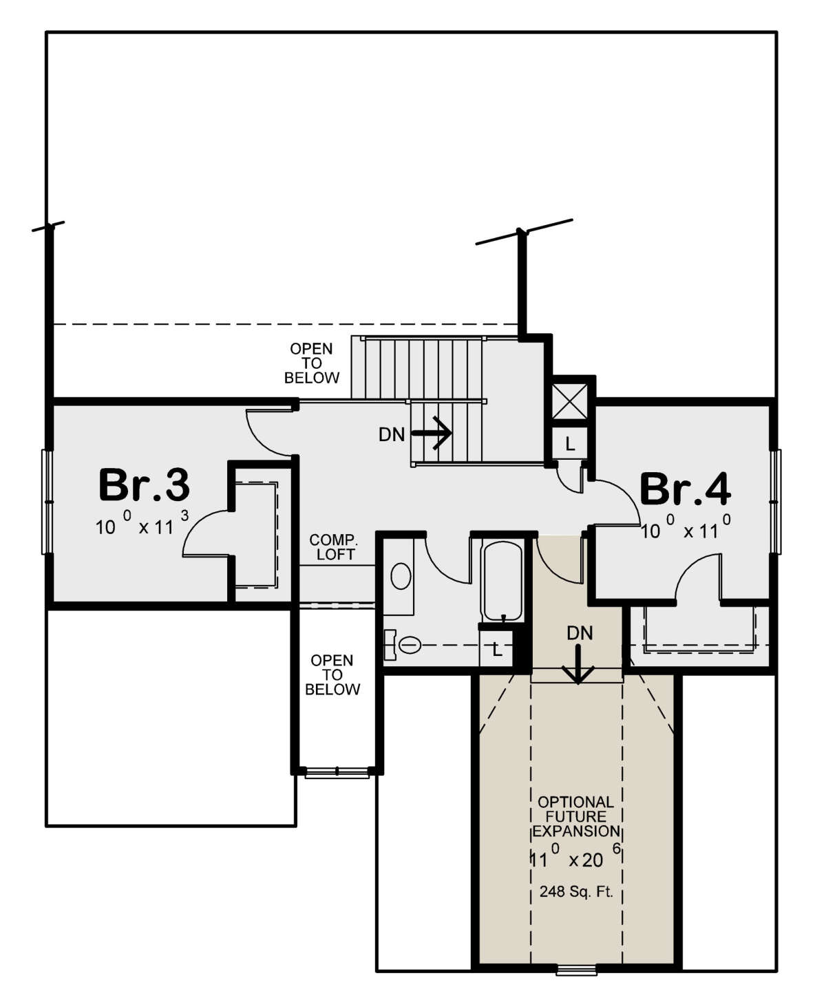 Second Floor for House Plan #402-01629