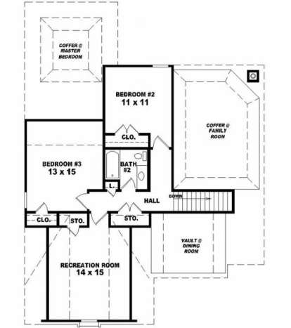 Second Floor for House Plan #053-00210