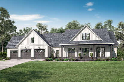 Modern Farmhouse House Plan #041-00207 Elevation Photo