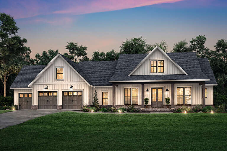 Modern Farmhouse House Plan #041-00207 Elevation Photo