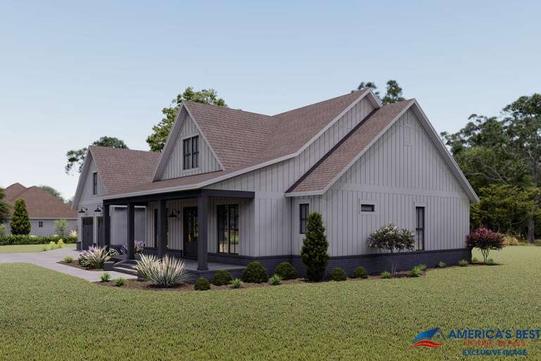 Modern Farmhouse House Plan #041-00207 Elevation Photo