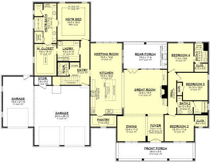 Main Floor for House Plan #041-00207