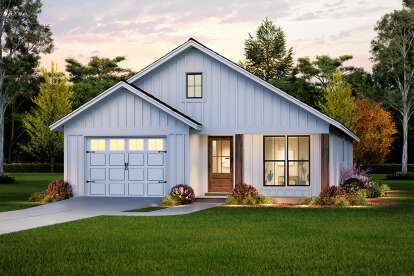 Modern Farmhouse House Plan #041-00208 Elevation Photo