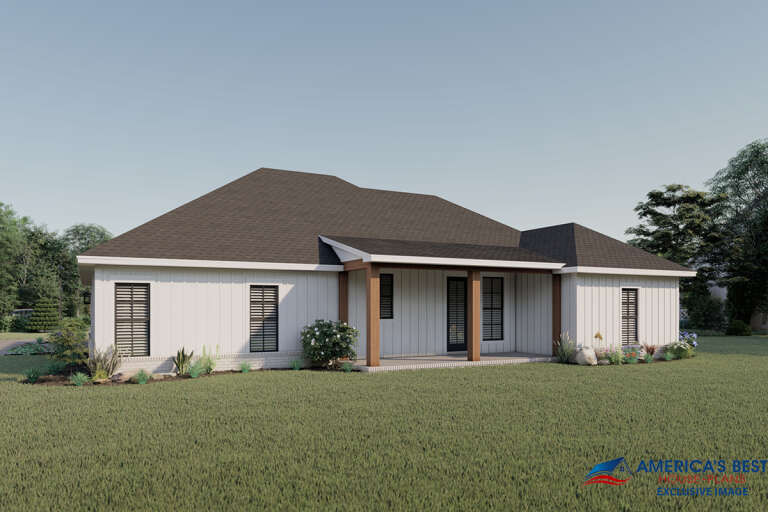 Modern Farmhouse House Plan #041-00209 Elevation Photo