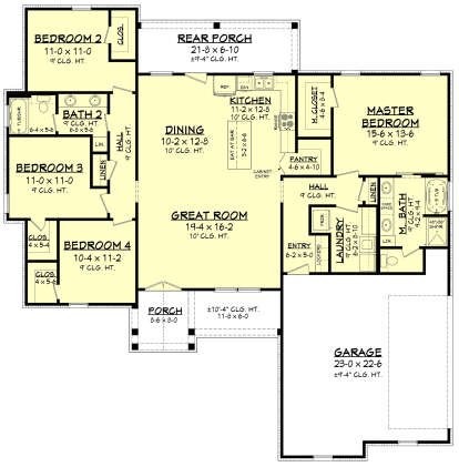Main Floor for House Plan #041-00209