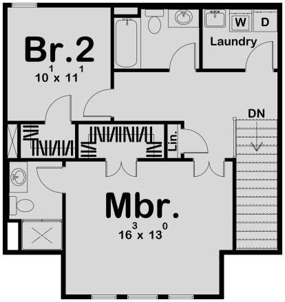 Second Floor for House Plan #963-00383