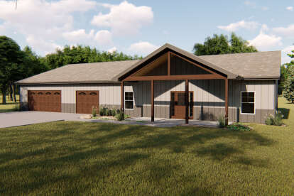 Ranch House Plan #963-00384 Elevation Photo