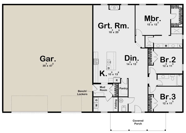 House Plan House Plan #24150 Drawing 1