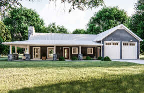 Farmhouse House Plan #963-00386 Elevation Photo