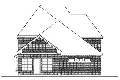 European House Plan #5445-00360 Elevation Photo