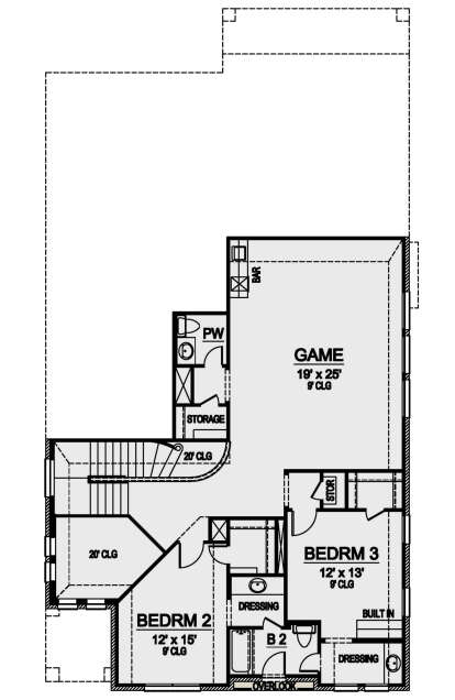 Second Floor for House Plan #5445-00362
