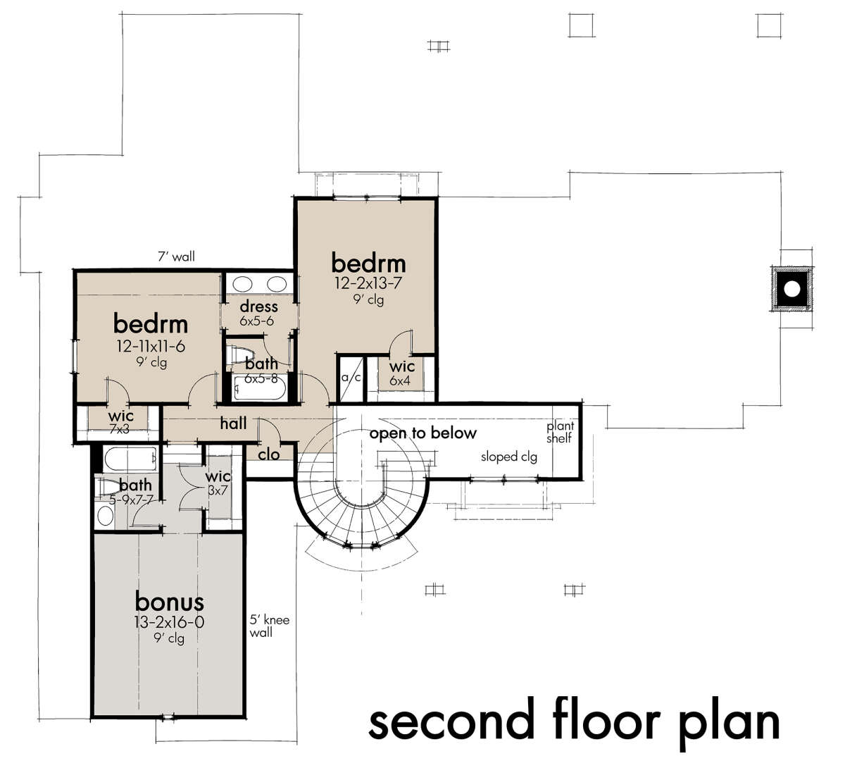 Second Floor for House Plan #9401-00107