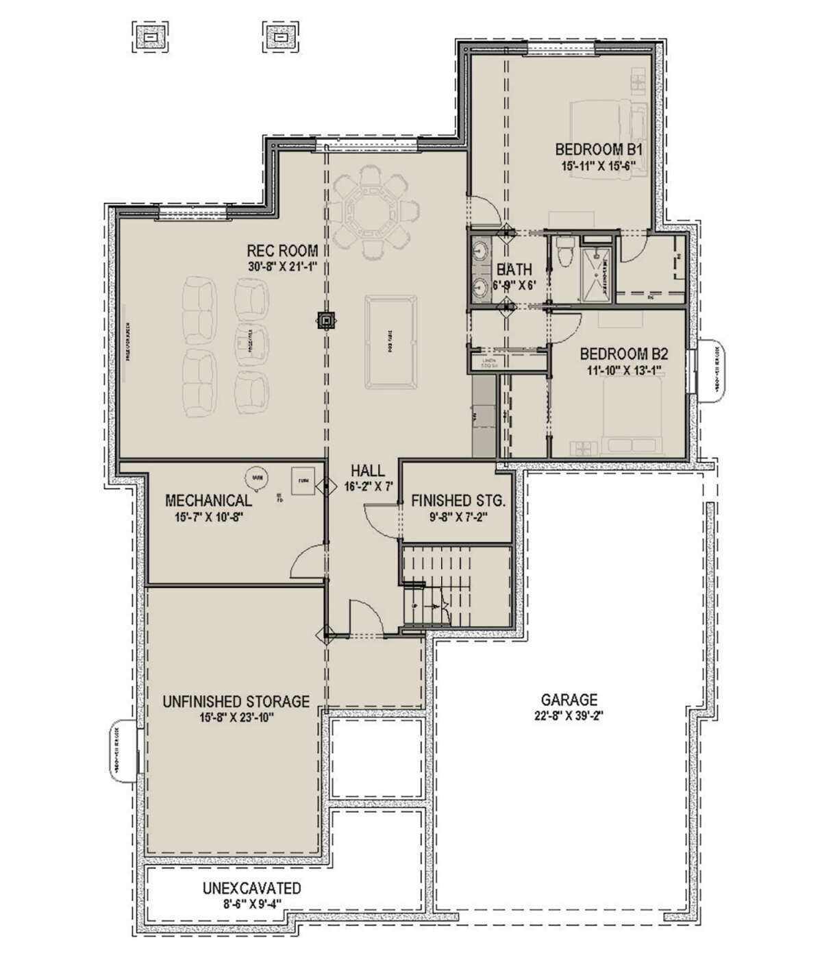 Basement for House Plan #425-00032