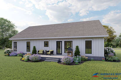 Modern Farmhouse House Plan #041-00211 Elevation Photo