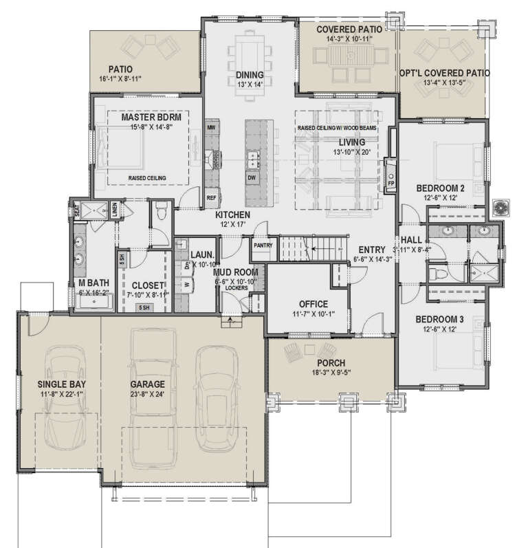 House Plan House Plan #24167 Drawing 1
