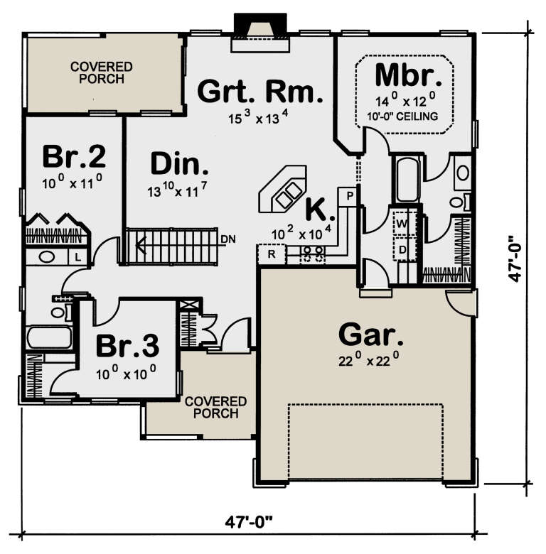 House Plan House Plan #24169 Drawing 1