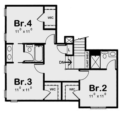 Second Floor for House Plan #402-01633