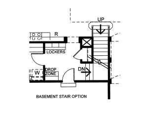 Basement Stairs Location for House Plan #402-01633