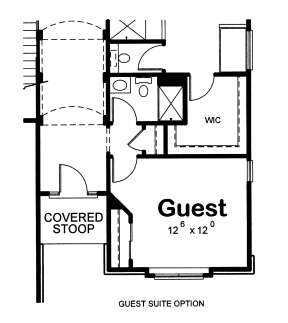 Optional Guest Room for House Plan #402-01633