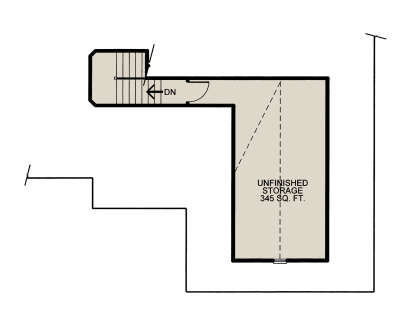 Unfinished Storage for House Plan #402-01634