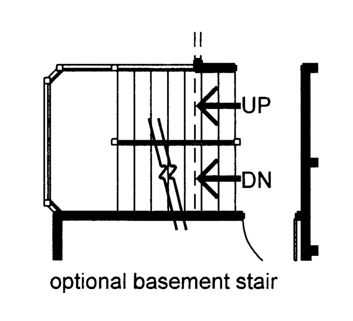 Basement Stairs Location for House Plan #402-01634