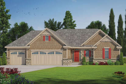 Ranch House Plan #402-01637 Elevation Photo