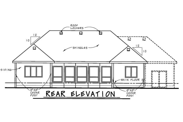 Ranch House Plan #402-01637 Elevation Photo