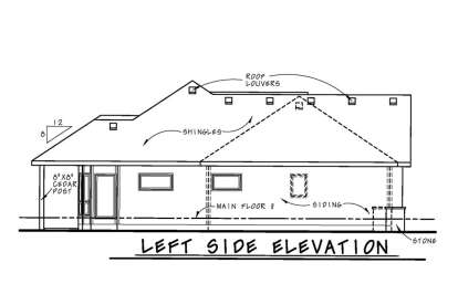 Ranch House Plan #402-01637 Elevation Photo