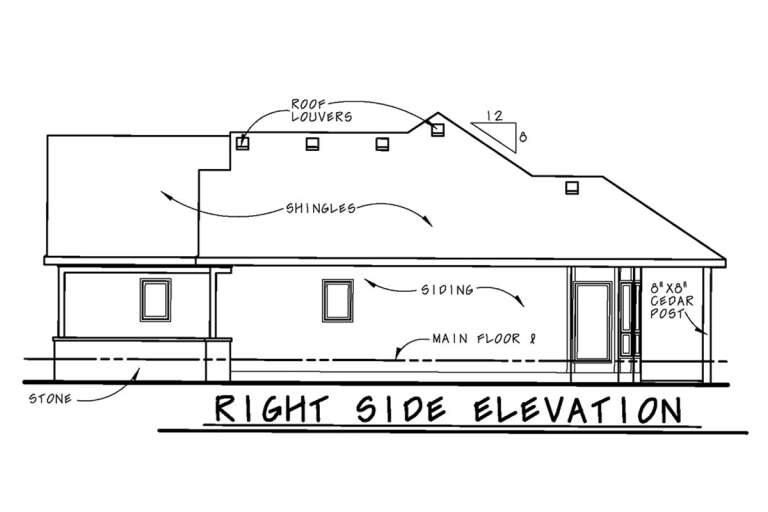 Ranch House Plan #402-01637 Elevation Photo