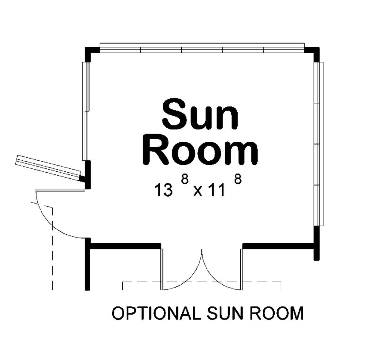 Optional Sunroom for House Plan #402-01637