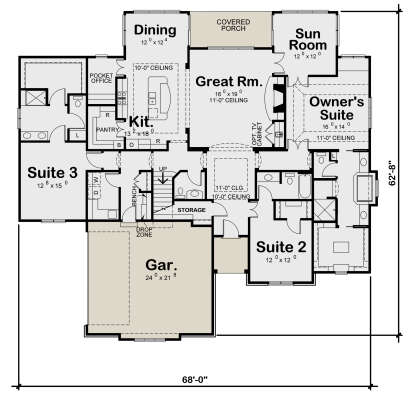 House Plan House Plan #24177 Drawing 1